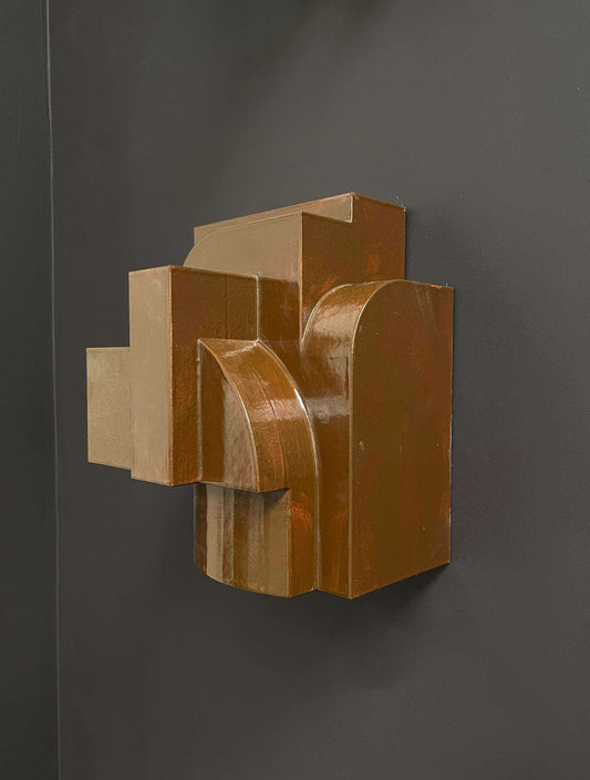 Francine Sculpture Gloss wall art with unique hand-painted finish.