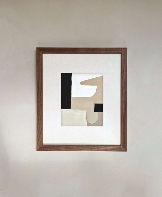 Gisèle art print with abstract design, featuring high-quality Hahnemühle paper, 1 cm white border, no frame included.