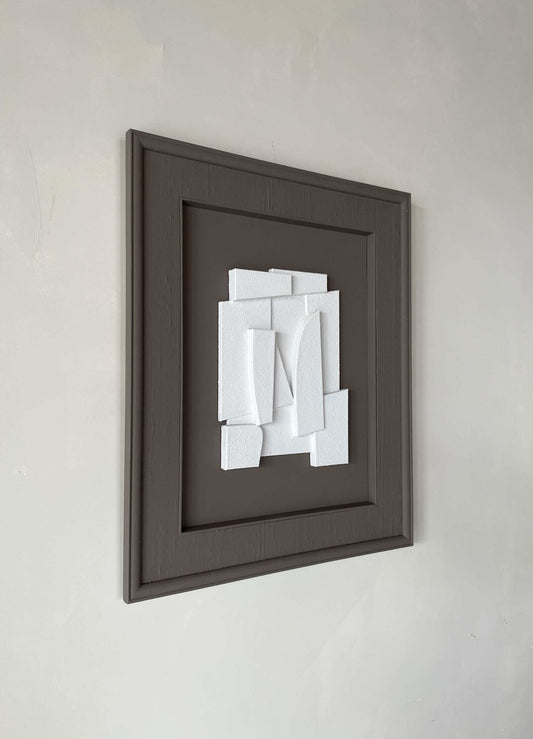 Vintage Frame Miro with exclusive artwork by Edith Beurskens, shadow white on attic frame.