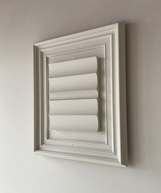 Vintage Frame Dunes II by Edith Beurskens with shadow white color and sand texture.