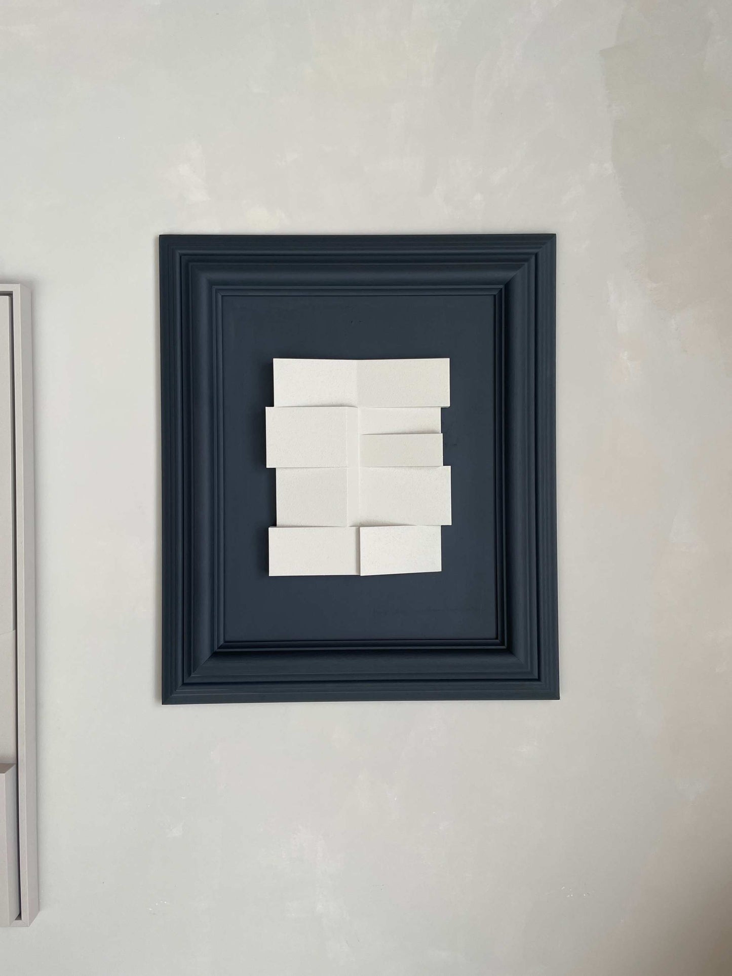 Vintage Frame Bowie artwork by Edith Beurskens, anthracite and shadow white, 65.5 x 56 cm.