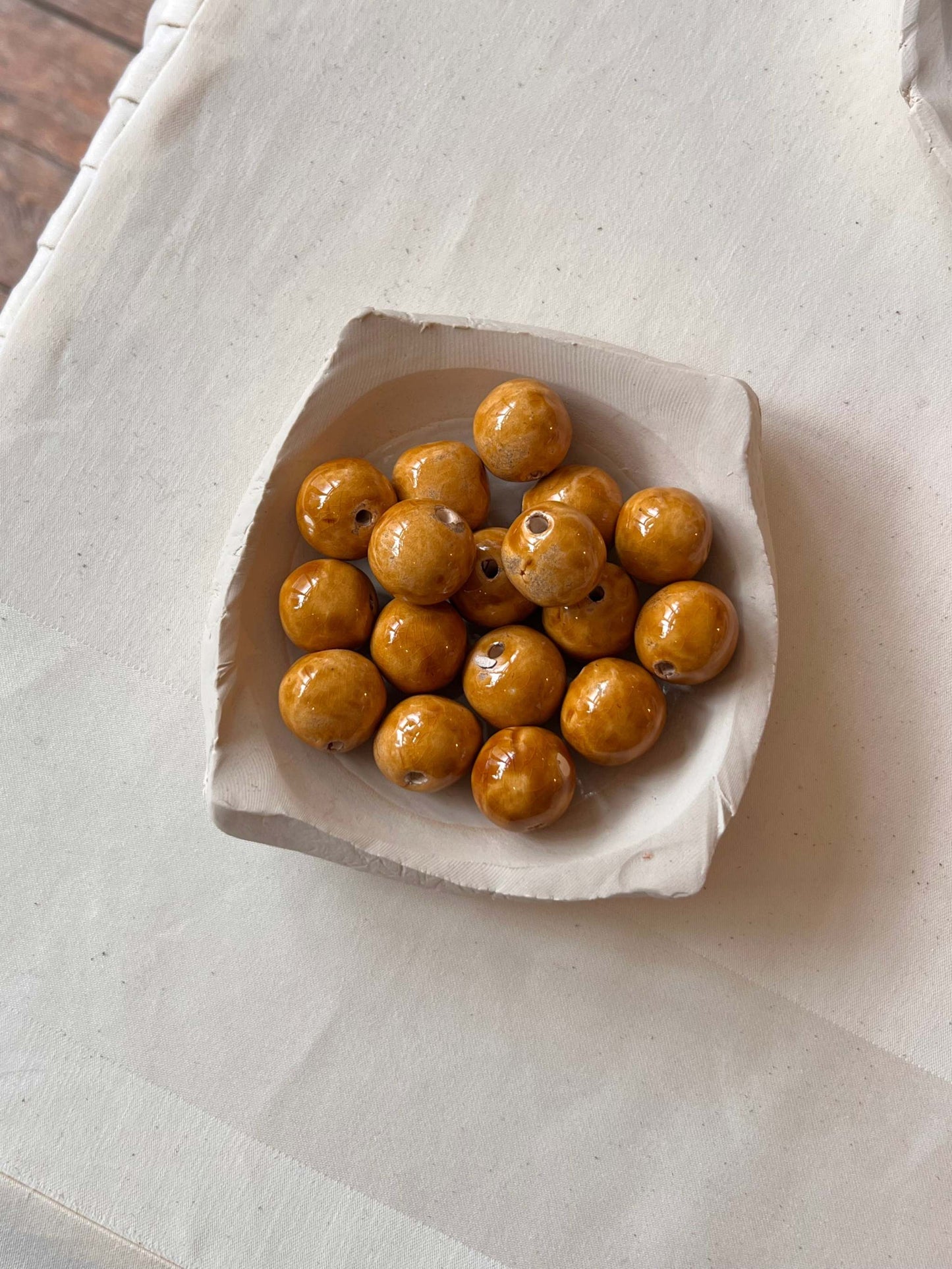 Keychain Boule • Brown cord • Custom Colors