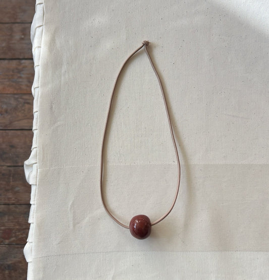 Necklace • Light brown cord • Custom colors