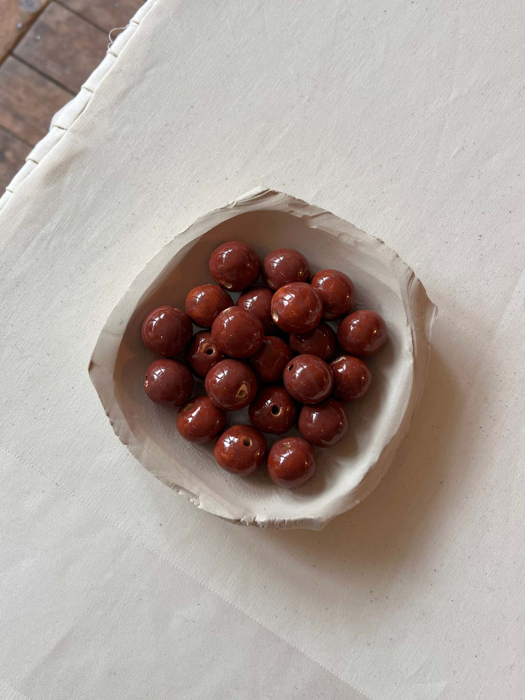 Keychain Boule • Brown cord • Custom Colors