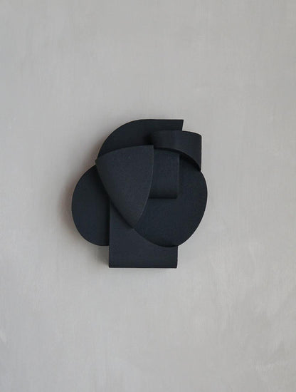 Wall sculpture 'Jane' in organic form with hand-painted finish.