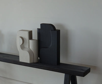 'Luzia' wall sculpture in sand finish, organic form, 28x20x11 cm.