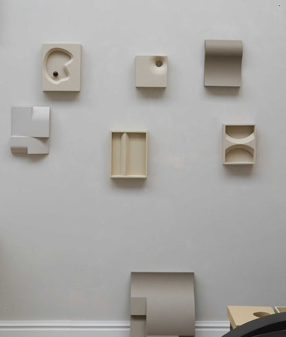 SUNSET - Yellow Cotton artwork from the PLAY collection; plant-based PLA, eco-paint finish, 27x20 cm.