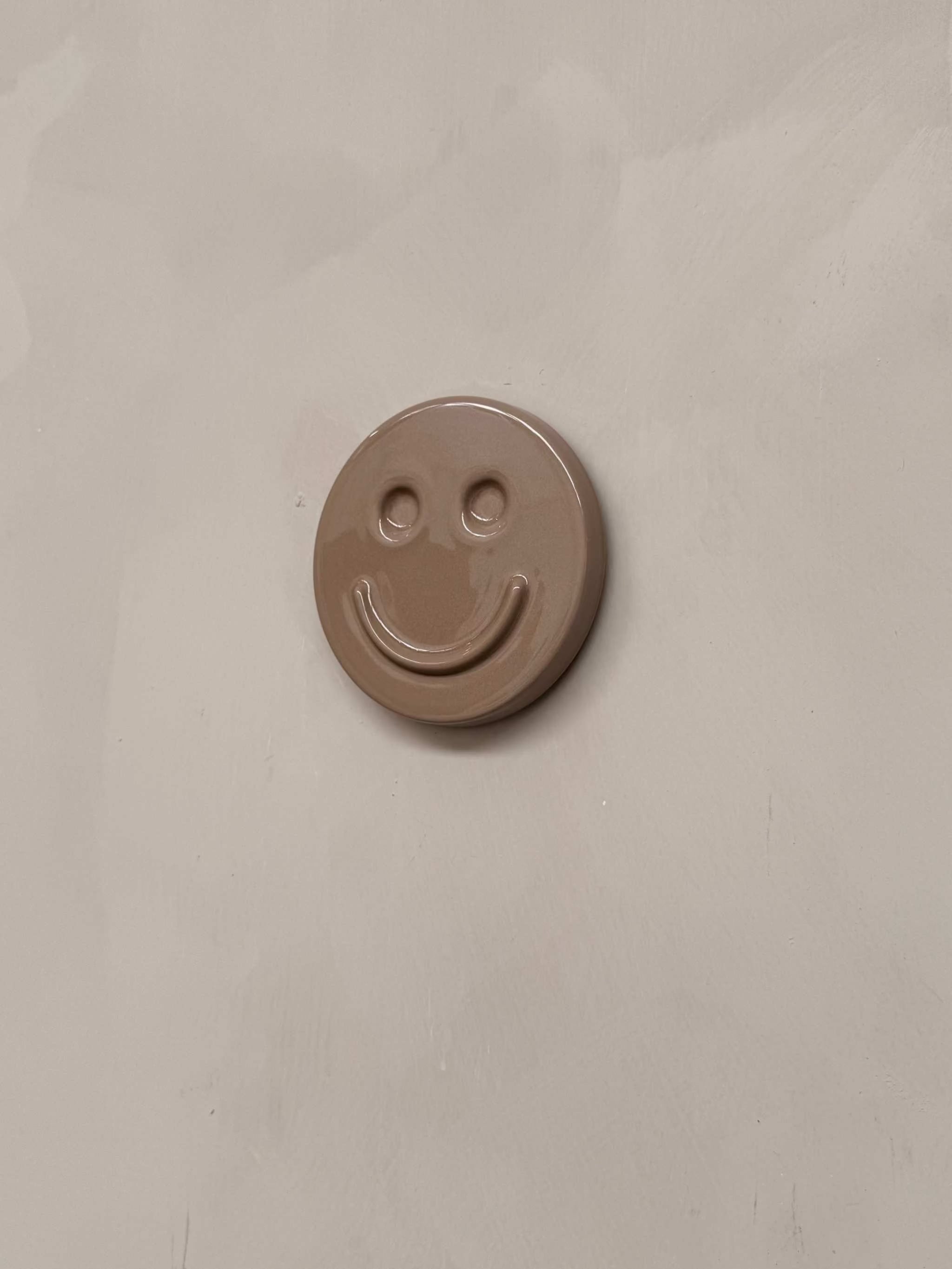 HAPPY ceramic wall art smiley face handcrafted ceramic decor