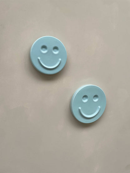 Sky Blue HAPPY ceramics - Iconic Handcrafted Artwork