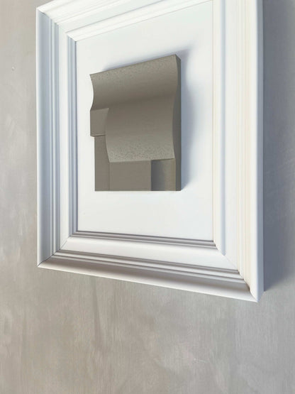 Vintage Frame Giant III by Edith Beurskens, featuring eco-friendly material and sand texture finish, 53x43 cm.