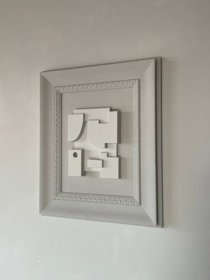 Vintage Frame Jean with dark lime vintage frame and shadow white artwork by Edith Beurskens, featuring unique plant-based material.