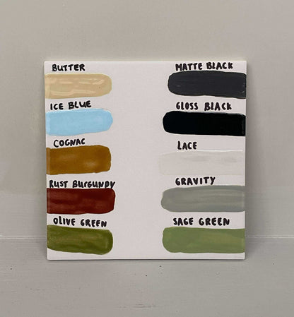 Color palette for handbuilding and glazing workshop.