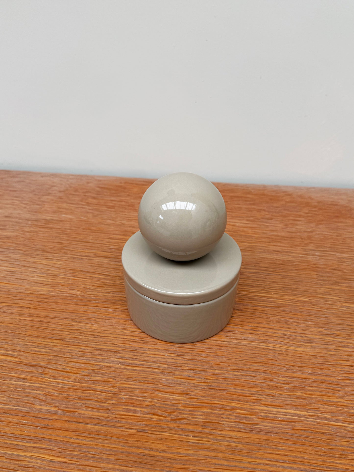 Ceramic box 'BOULE' • MEDIUM • Grey