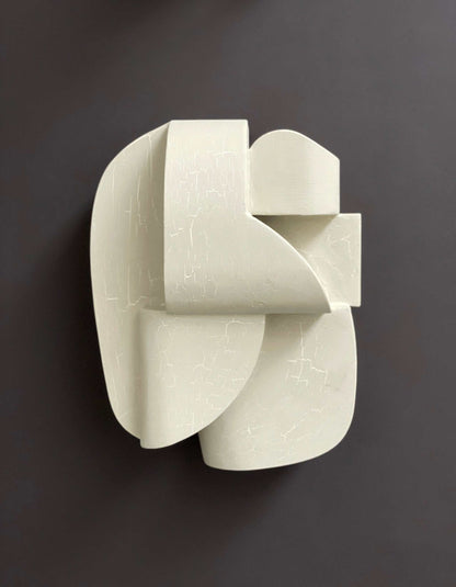 Ida Sculpture Large light crackle with organic form and unique hand-painted finish.