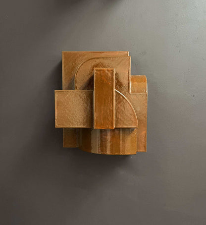 Francine Sculpture Gloss in organic form with hand-painted finish on wall.