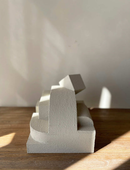 Erica Sculpture Sand in organic form with hand-painted finish.