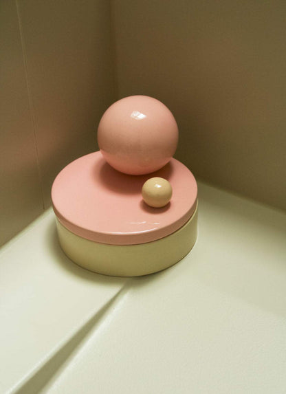 Ceramic box with ball LARGE - Cotton Candy Lychee Milk