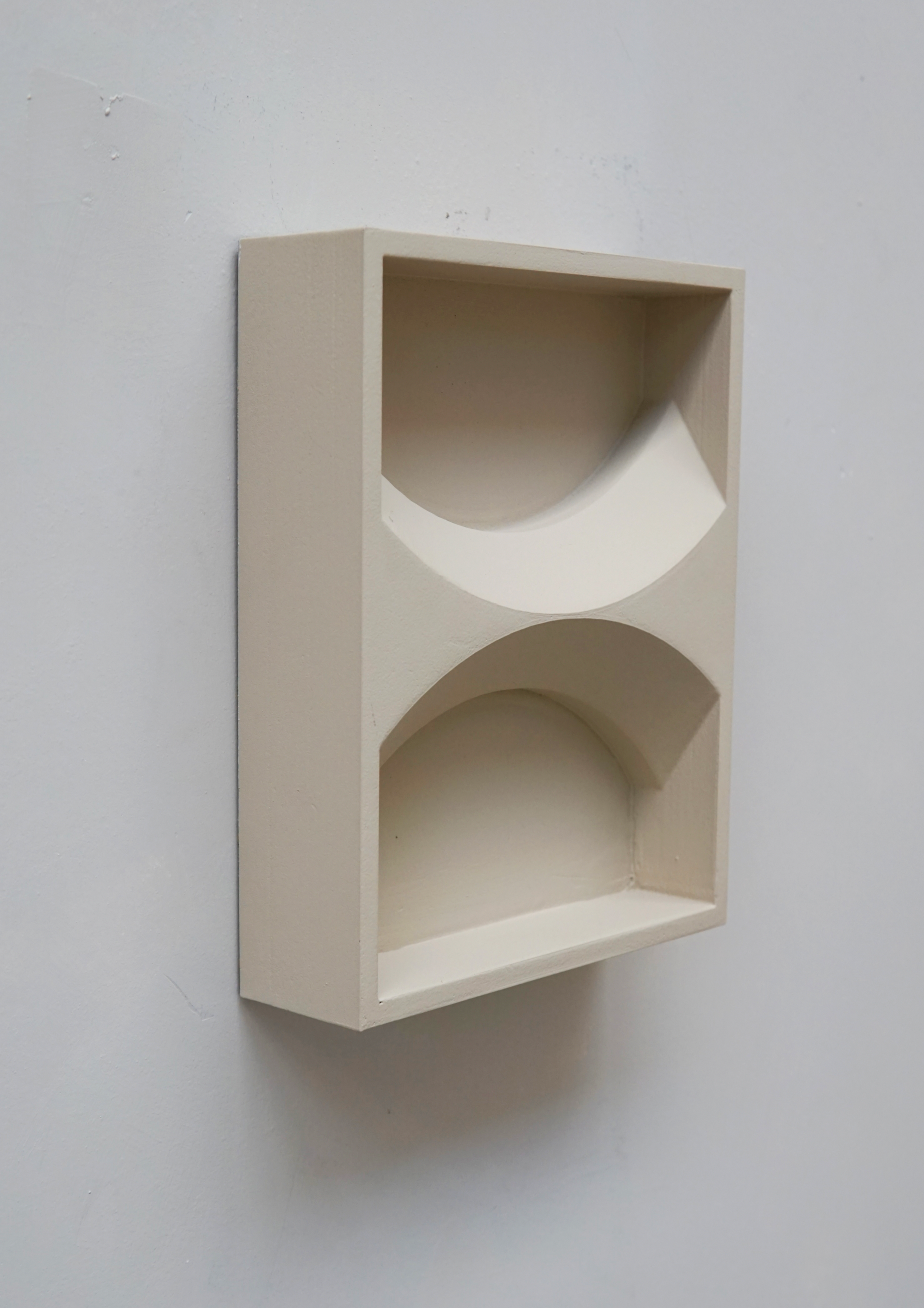 SUNSET - Yellow Cotton artwork, eco-friendly PLA, eco-painted, size 27x20 cm.