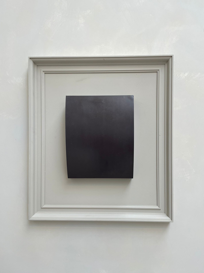 Vintage Frame Fender with Anthracite Artwork in Shadow White Frame, by Edith Beurskens, 71 x 61 cm.