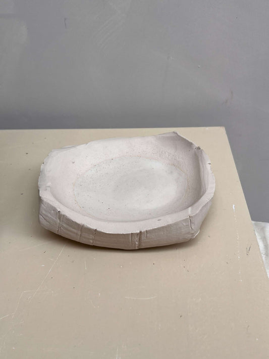 Ceramic tray plate White