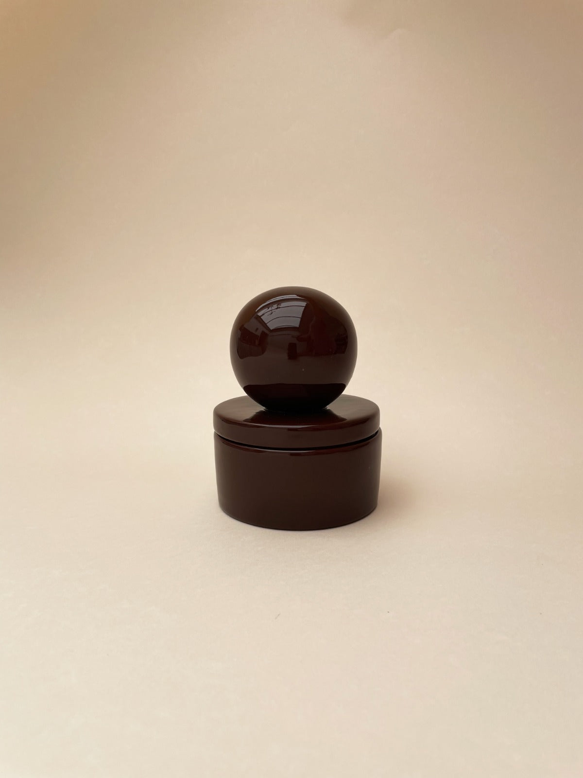 Ceramic box 'BOULE' • MEDIUM • Chocolat