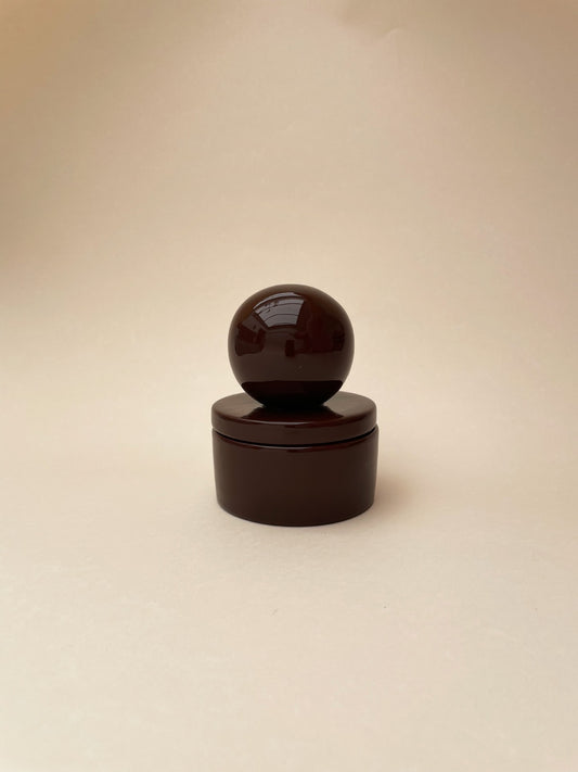 Ceramic box 'BOULE' • MEDIUM • Chocolat