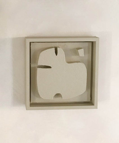 Eco-friendly wall art made from biodegradable PLA with sand texture and eco-paint.