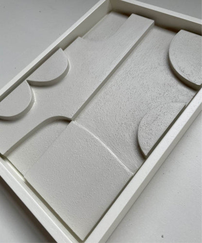 Hand-made art piece #21.22 Georgia with sand texture and eco-paint in a wooden frame.