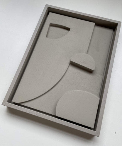 Handmade Harper art piece with sand texture finish and customizable colors.