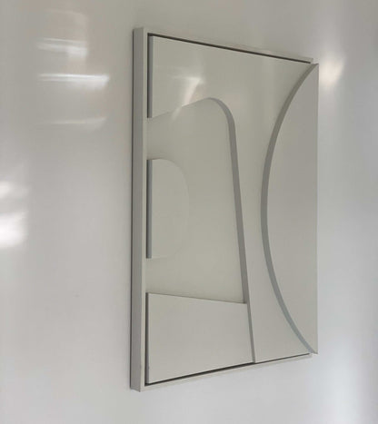 Modern handmade artwork with geometric design, eco-painted on plant-based PLA, featuring customizable colors.