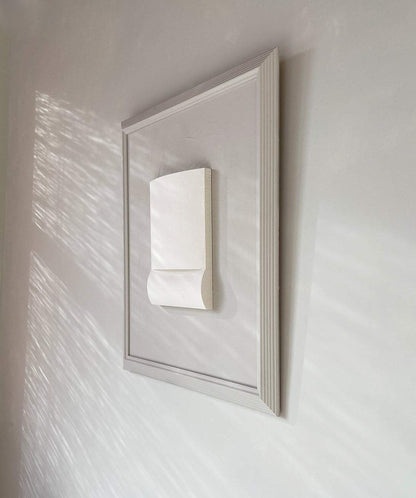 Vintage Frame 22.09 by Edith Beurskens, eco-friendly PLA material, sand texture, eco-paint, Certificate of Authenticity, 59x69 cm.