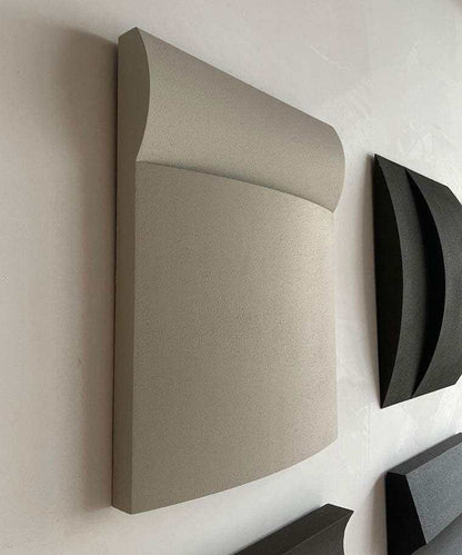 Handmade 22.09 Ibis artwork in PLA with sand texture and eco-paint on a wall.