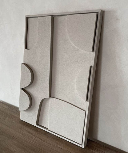 Handmade geometric art piece '#21.22 Georgia' with sand texture finish.