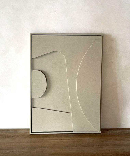 Handmade biodegradable art piece "#21.23 Coco" with customizable colors, sand texture finish, and eco-paint.