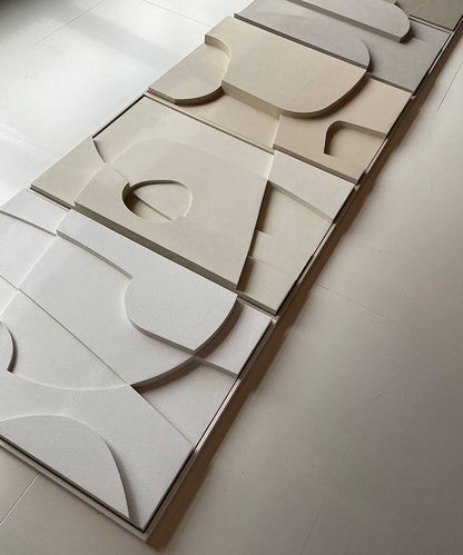 Set of 8 handmade art pieces with customizable colors, featuring biodegradable PLA material and sand texture finish.