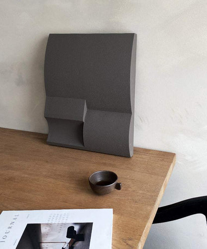 Hand-made #22.02 Bonne art piece with eco-paint finish on a table.