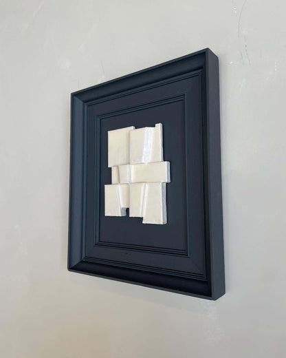 Vintage Frame Dee by Edith Beurskens, matte anthracite and shiny off-white, 26.5 x 22.5 cm.