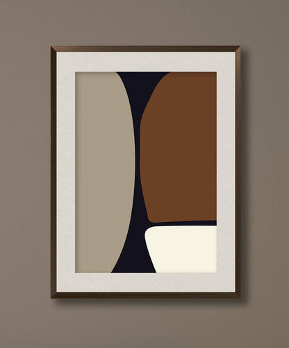 Olivia art print with abstract design, premium Hahnemühle paper, unframed.