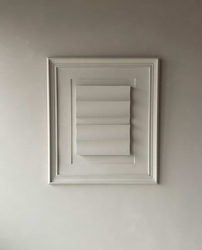 Vintage Frame Large Dunes by Edith Beurskens, shadow white, sand texture on plant-based PLA.