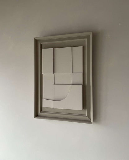 Vintage Frame Parc artwork with coffee and shadow white colors, featuring eco-friendly materials and unique vintage design.