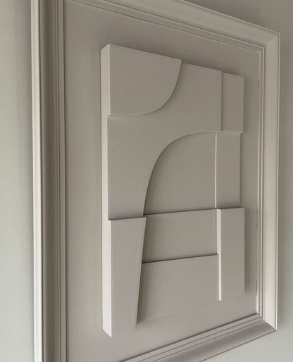 Vintage Frame Boulevard exclusive artwork with shadow white textured surface in a 73.5 x 58.5 cm vintage frame.