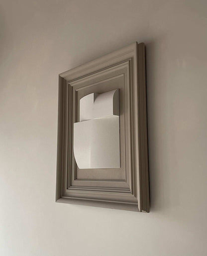 Vintage Frame Journey II with eco-friendly art in coffee and shadow white colors, featuring unique sand texture finish.