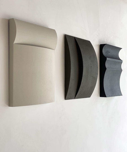 Hand-made 22.05 Erosian wall art, biodegradable PLA, sand texture, eco-painted.