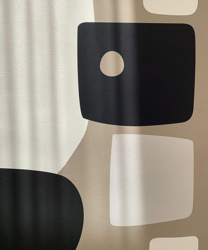 Abstract art print with geometric shapes on premium Hahnemühle paper.