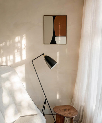 Olivia art print with modern design in minimalist living space, featuring premium quality Hahnemühle paper.