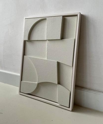 Abstract art piece made from eco-friendly PLA with sand texture and eco-paint, titled "#20.4 Eli".