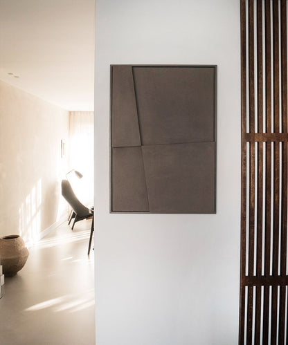 Wall art made from plant-based material PLA with sand texture finish.