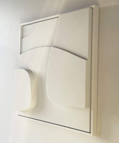 Minimalist 3D art piece made of plant-based PLA with sand texture, customizable colors.