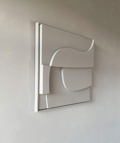 Hand-made 3D art piece with sand texture finish, customizable colors.