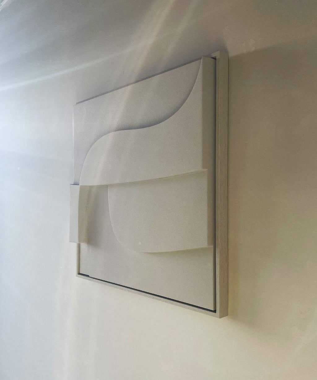 Handmade 3D art piece with sand texture finish, crafted from biodegradable PLA.